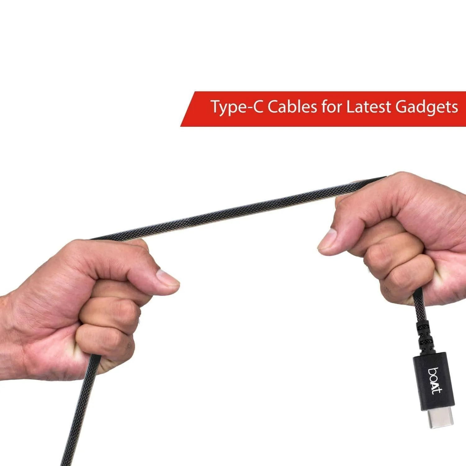 boAt A400 USB Type-C to USB-A 2.0 Male Data Cable, 2 Meter