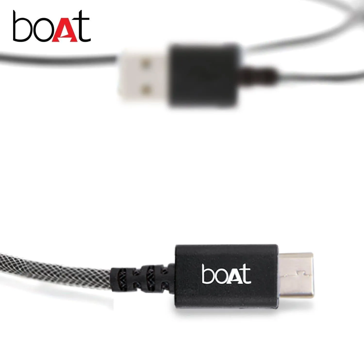 boAt A400 USB Type-C to USB-A 2.0 Male Data Cable, 2 Meter