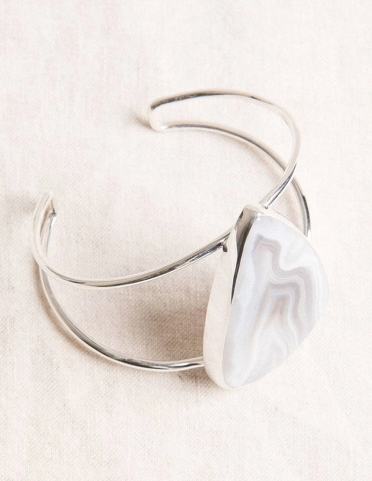 Botswana Agate Gemstone Cuff - One Of A Kind