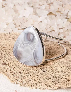 Botswana Agate Gemstone Cuff - One Of A Kind