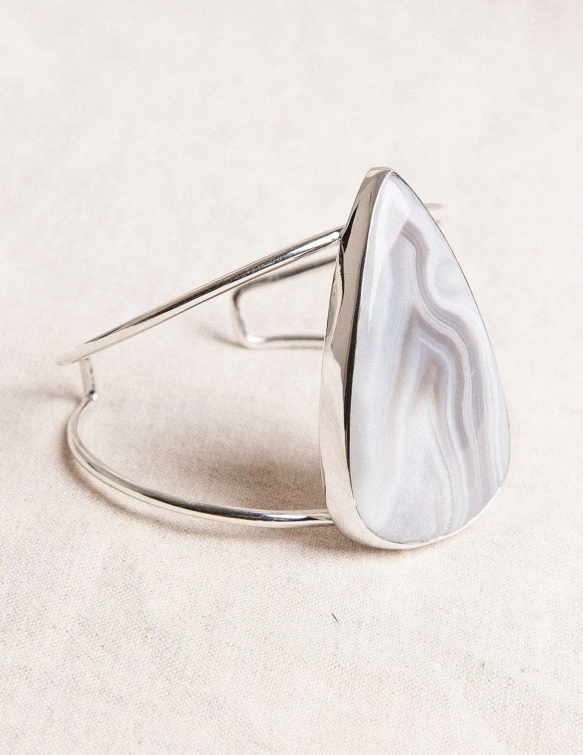Botswana Agate Gemstone Cuff - One Of A Kind