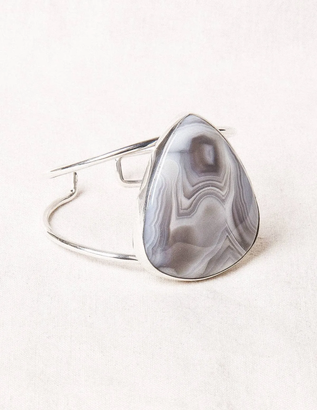 Botswana Agate Gemstone Cuff - One Of A Kind