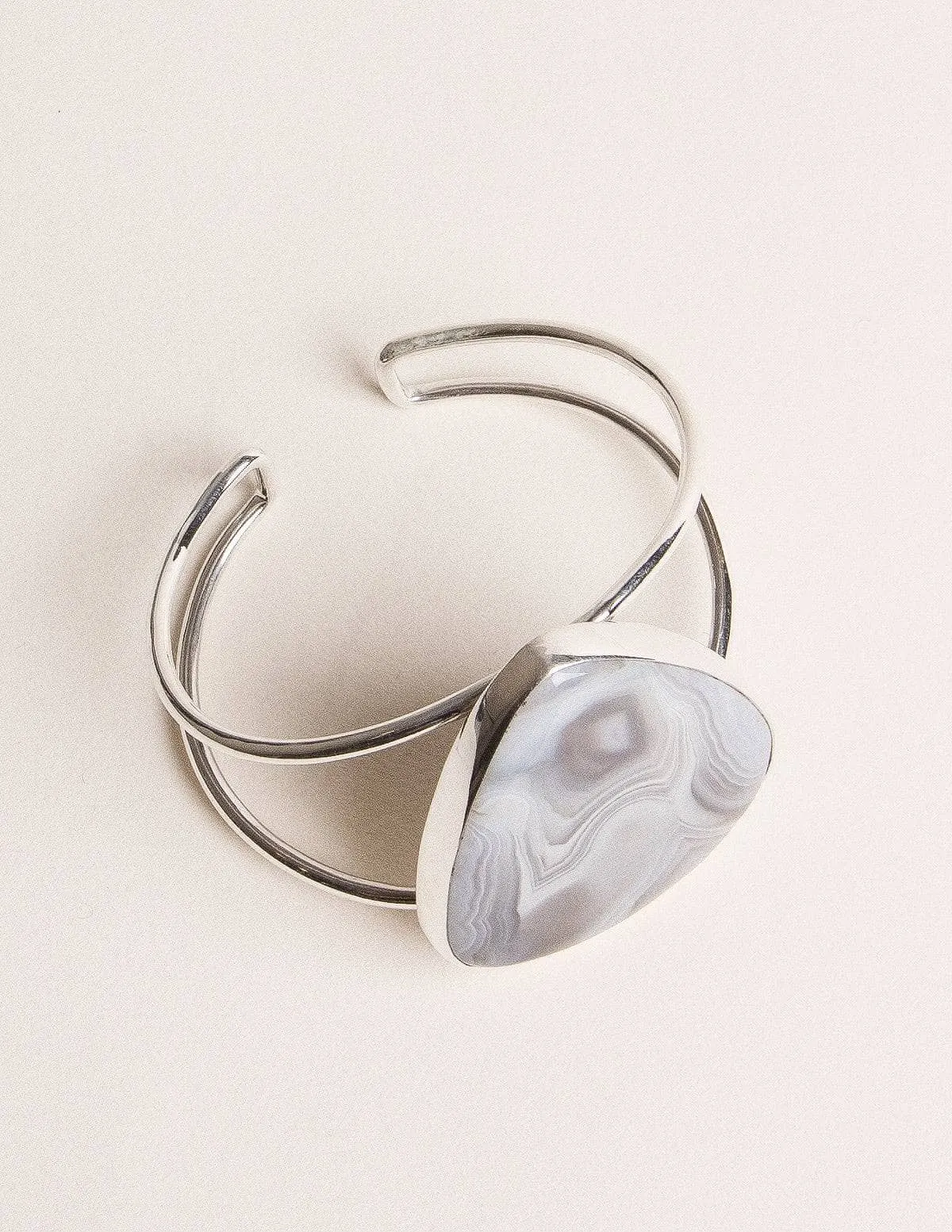 Botswana Agate Gemstone Cuff - One Of A Kind