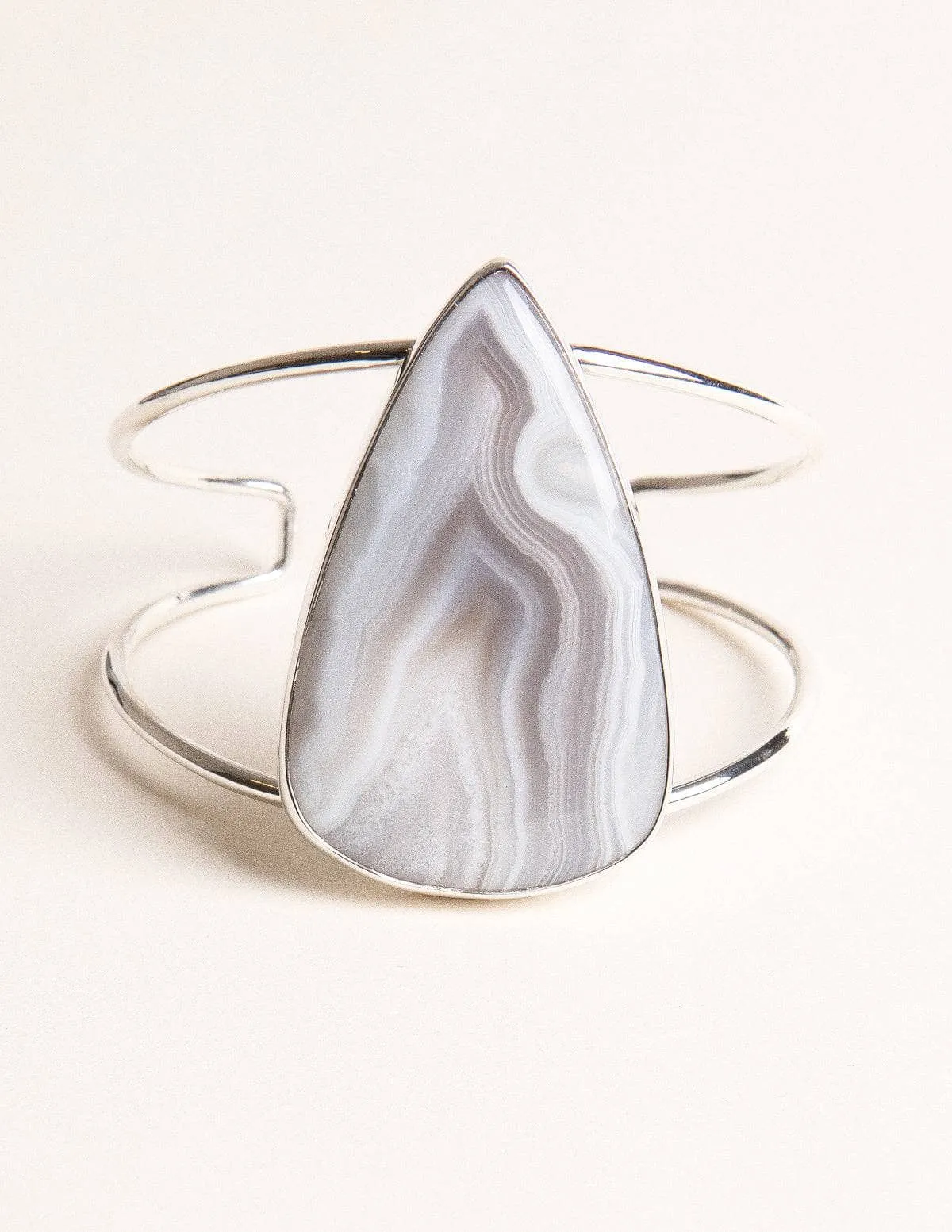Botswana Agate Gemstone Cuff - One Of A Kind