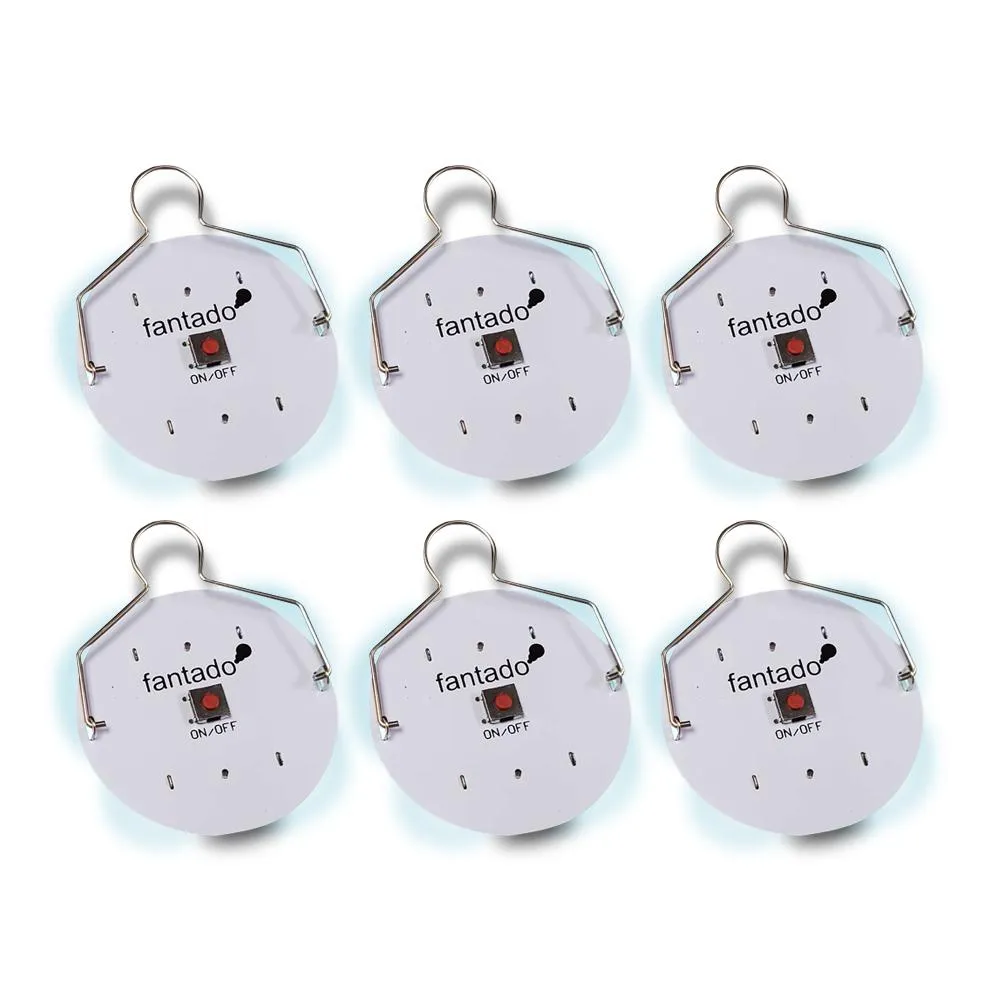 Budget-Friendly LED Disk Lights for Paper Lanterns and Crafts, Cool White (6-PACK)