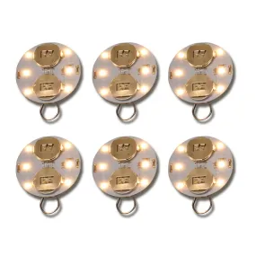 Budget-Friendly LED Disk Lights for Paper Lanterns and Crafts, Warm White (6-PACK)