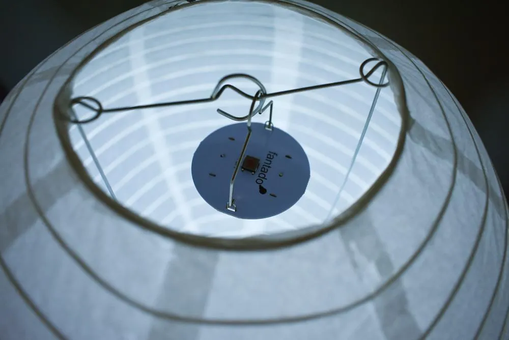 BULK PACK (24) LED Hanging Disk Light For Paper Lanterns, Cool White (Battery Powered)