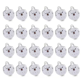 BULK PACK (24) LED Hanging Disk Light For Paper Lanterns, Warm White (Battery Powered)