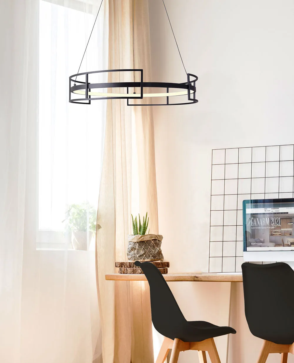 Canarm LCH231A24BK Amora LED Chandelier in Black