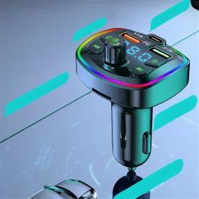Car Bluetooth-compatible 5.0 Fm Transmitter With Microphone