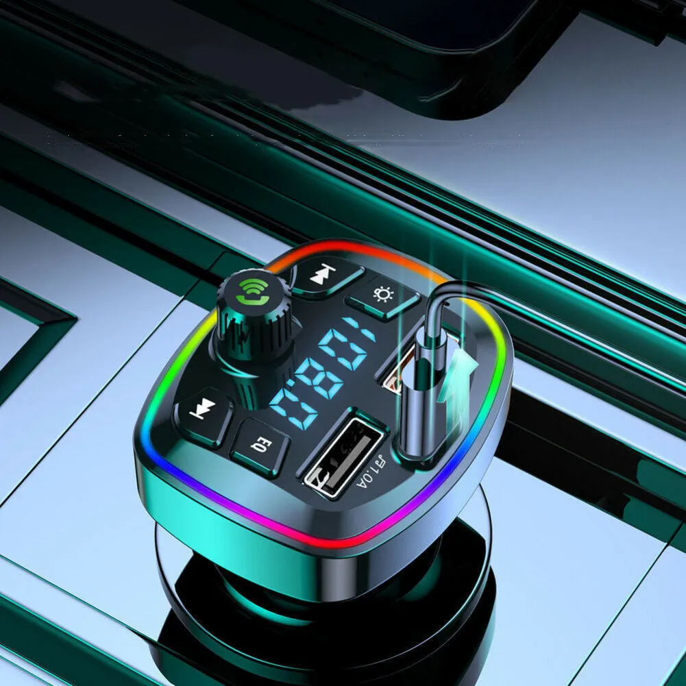 Car Bluetooth-compatible 5.0 Fm Transmitter With Microphone