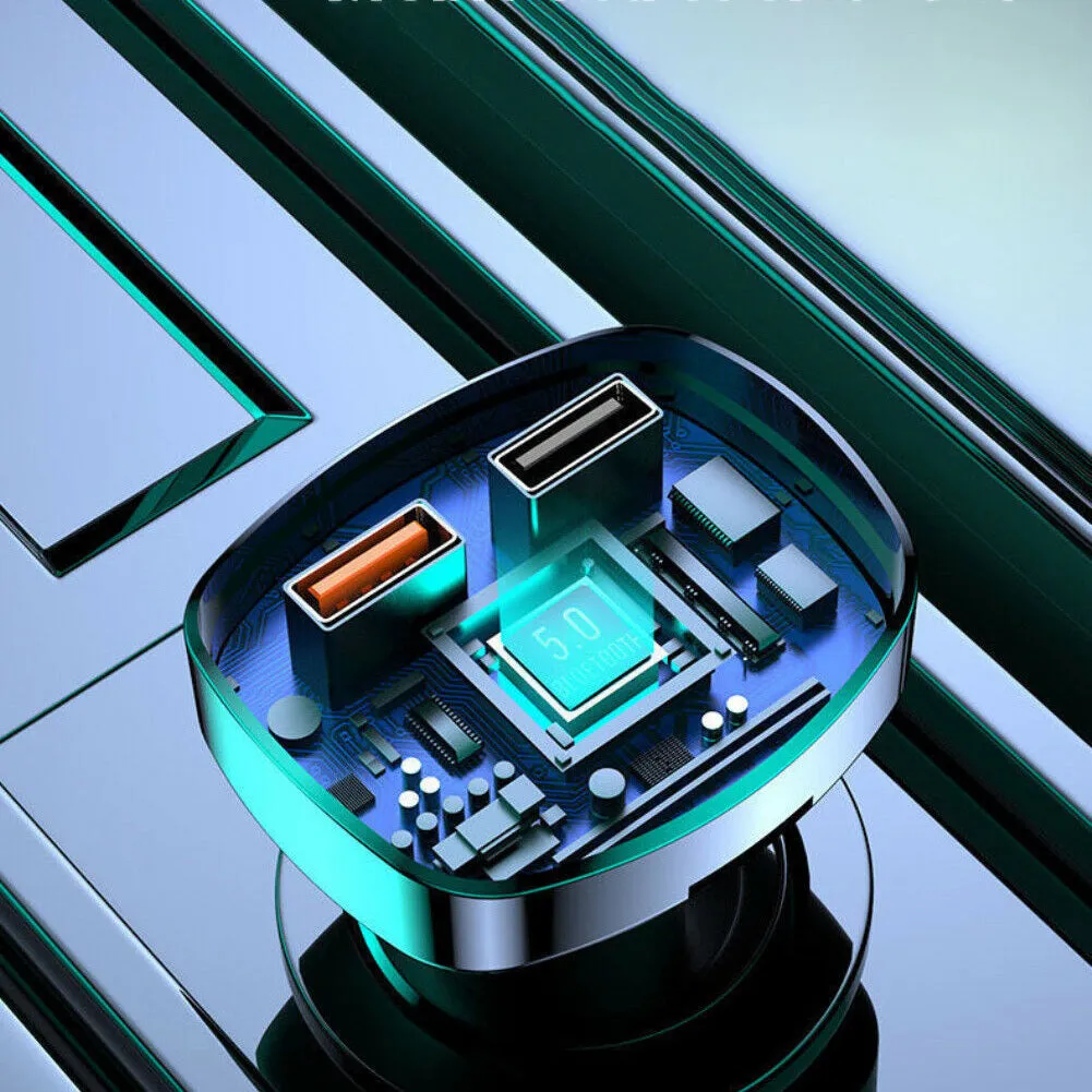 Car Bluetooth-compatible 5.0 Fm Transmitter With Microphone
