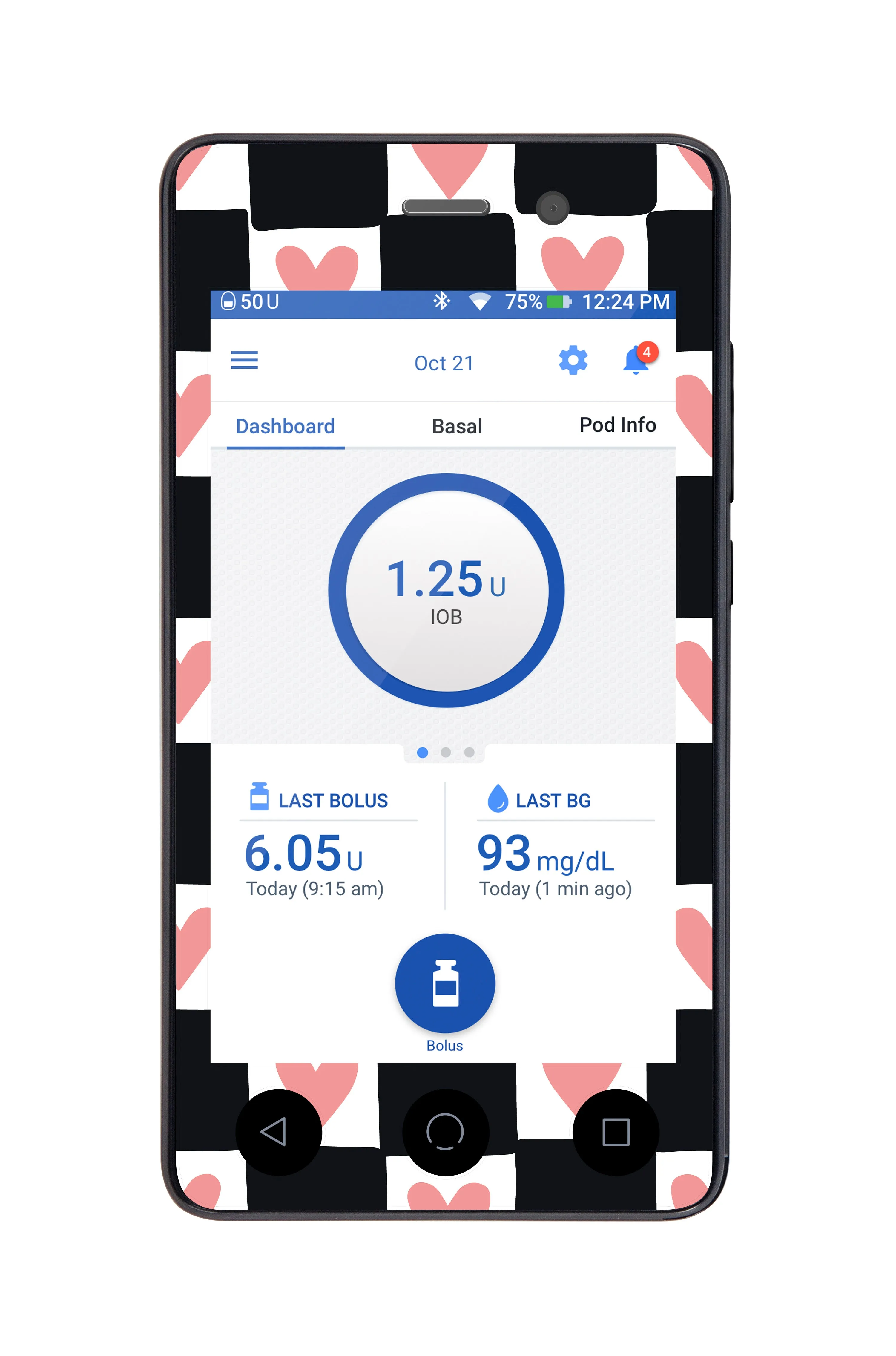 Checkered Hearts for Omnipod DASH™