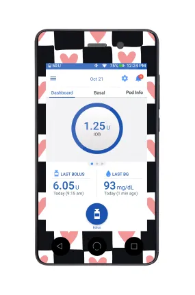 Checkered Hearts for Omnipod DASH™