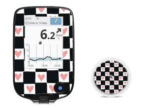 Checkered Hearts Freestyle Libre 2
