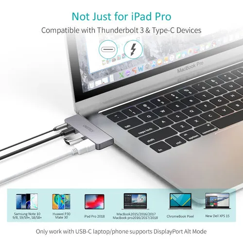 Choetech 4 IN 1 USB C HUB For All USB C Port Devices-5SUO