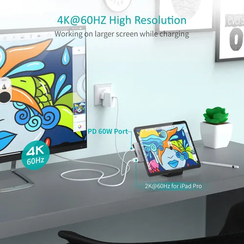 Choetech 4 IN 1 USB C HUB For All USB C Port Devices-5SUO