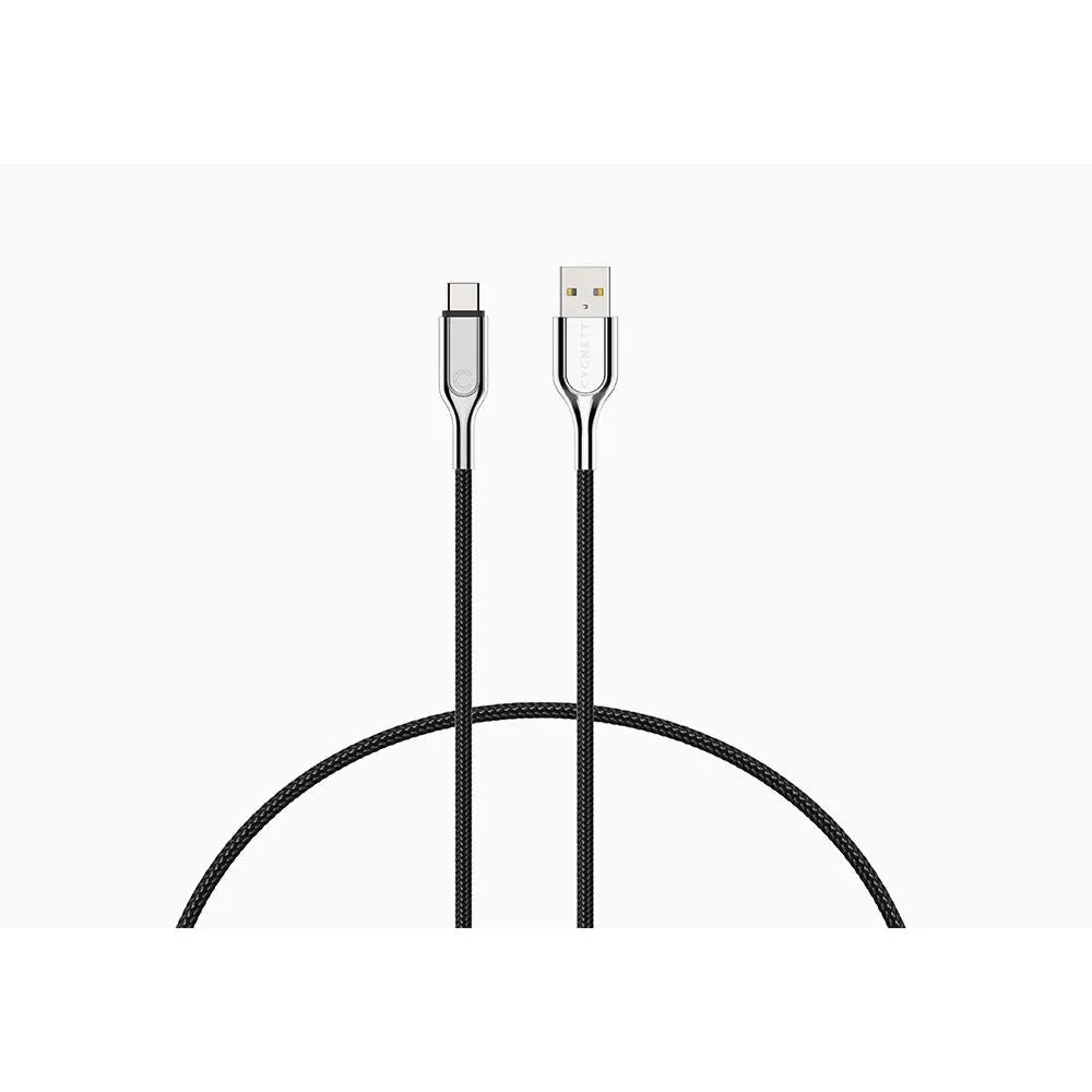 Cygnett Armoured 3AMP/60W 2.0 USB-C to USB-A Cable 1m (Black)