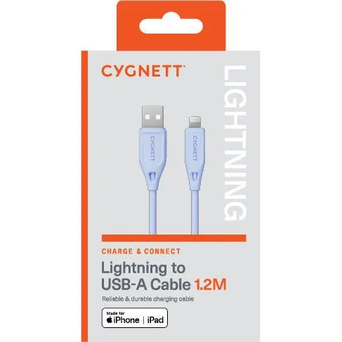 Cygnett Charge & Connect Lightning to USB-A Cable V2 1.2m (Blue)