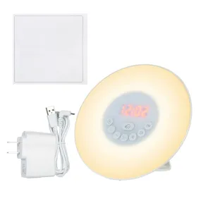 Digital Sunrise Alarm Clock Multiple Modes Wake Up Light Table LED Wake Up Light Alarm Clock