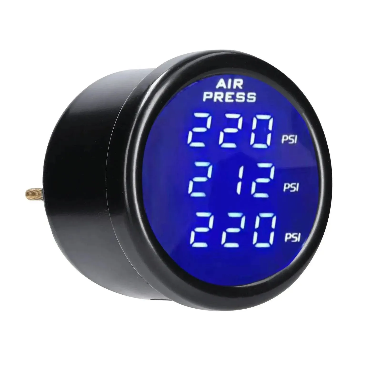 Dual/Triple Display Air Pressure Guage LED Digital Air Suspension Gauge 0-220PSI 12/24V with 2pcs/3pcs 1/8NPT Sensors