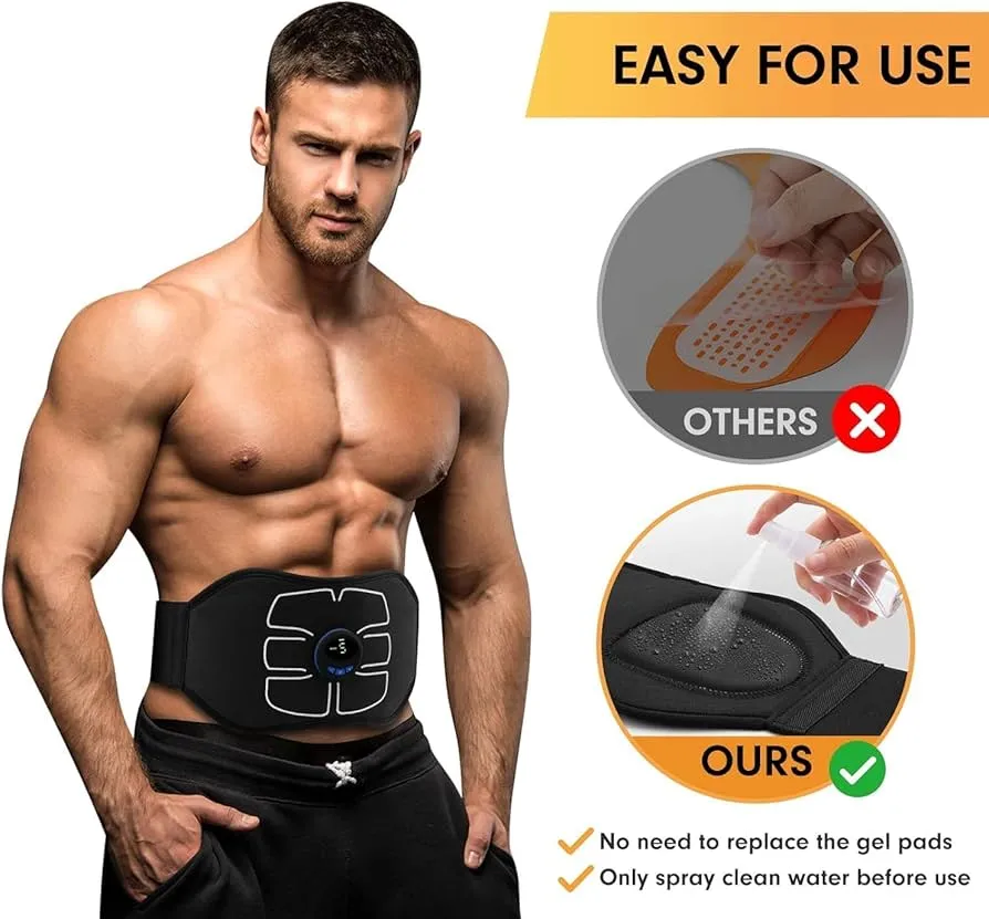 EMS ABS Stimulator: Sculpt Your Core, Slim Your Waist, and Tone Muscles Anywhere!