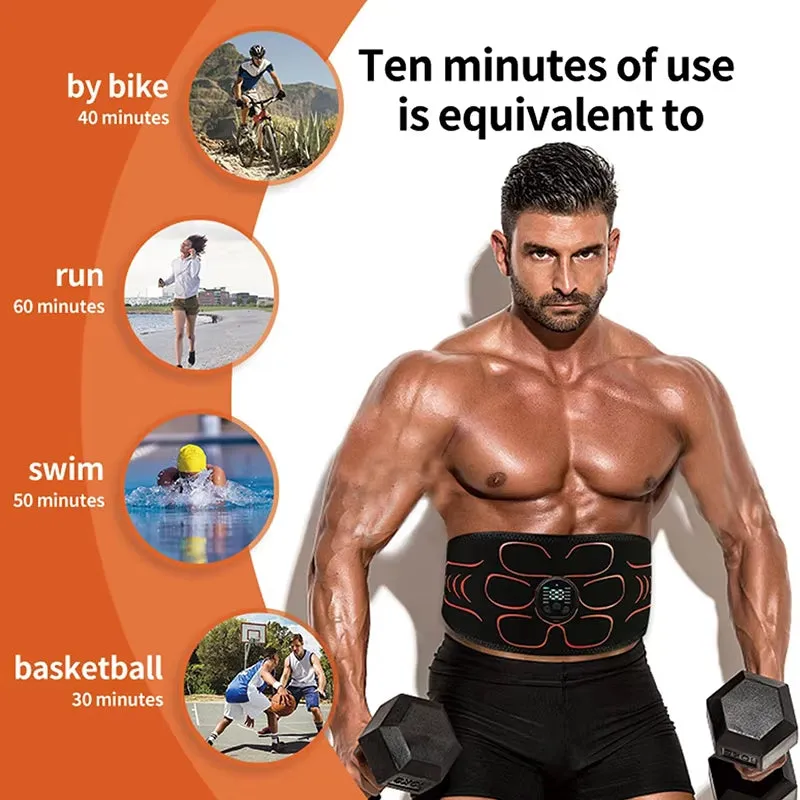 EMS ABS Stimulator: Sculpt Your Core, Slim Your Waist, and Tone Muscles Anywhere!