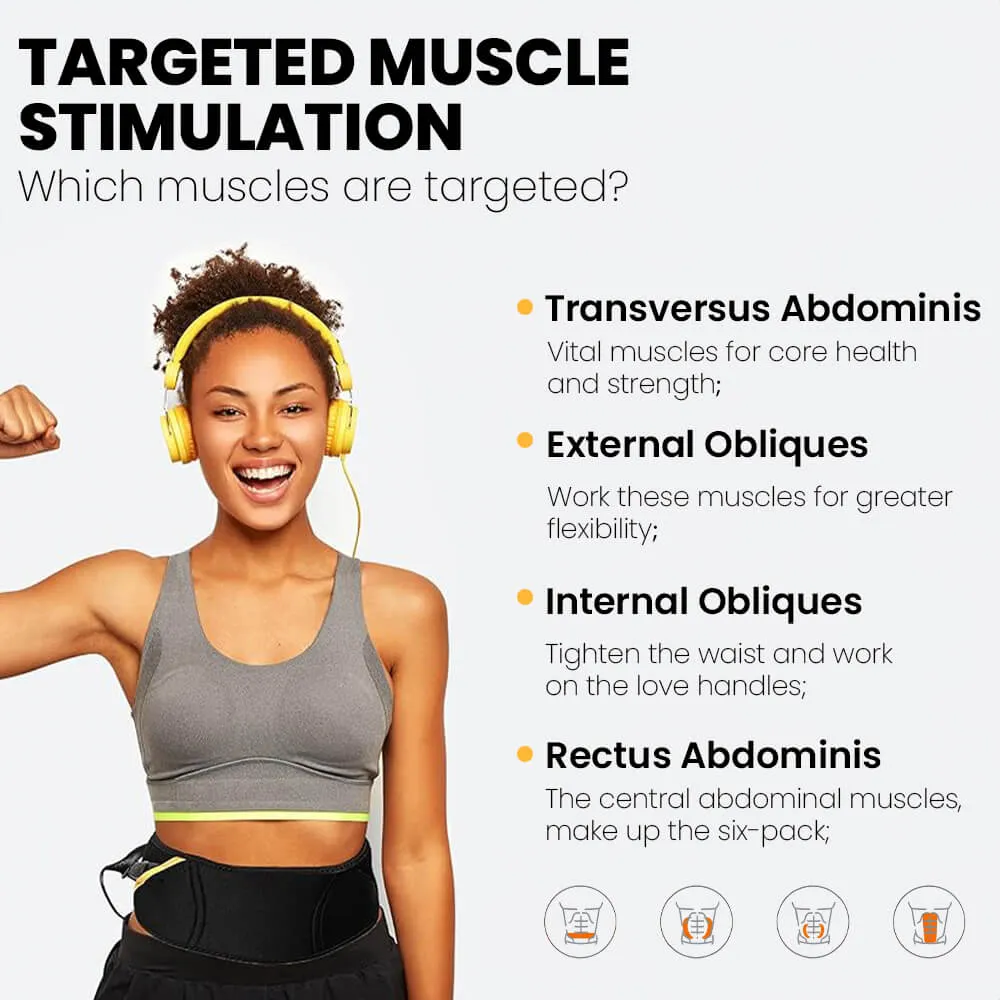 EMS ABS Stimulator: Sculpt Your Core, Slim Your Waist, and Tone Muscles Anywhere!