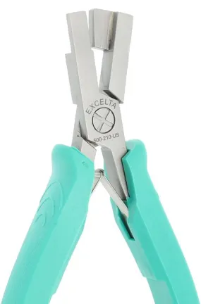 Excelta 500-210-US Straight Multiple Lead Forming Pliers for 0.025" dia. Wire with 90° Angled Tips & Molded Grips, 5.50" OAL