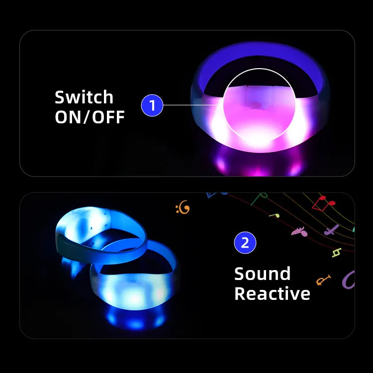 Factory Price Sound Activated LED Bracelets for Events