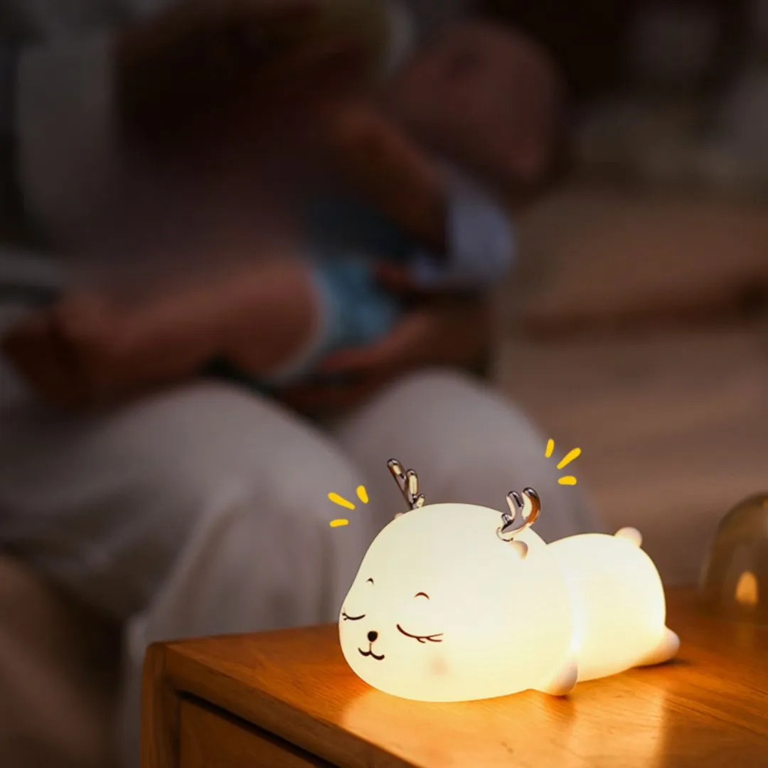 Fawn Color-Changing Night Light | Cute Soft Silicone Baby Deer Lamp