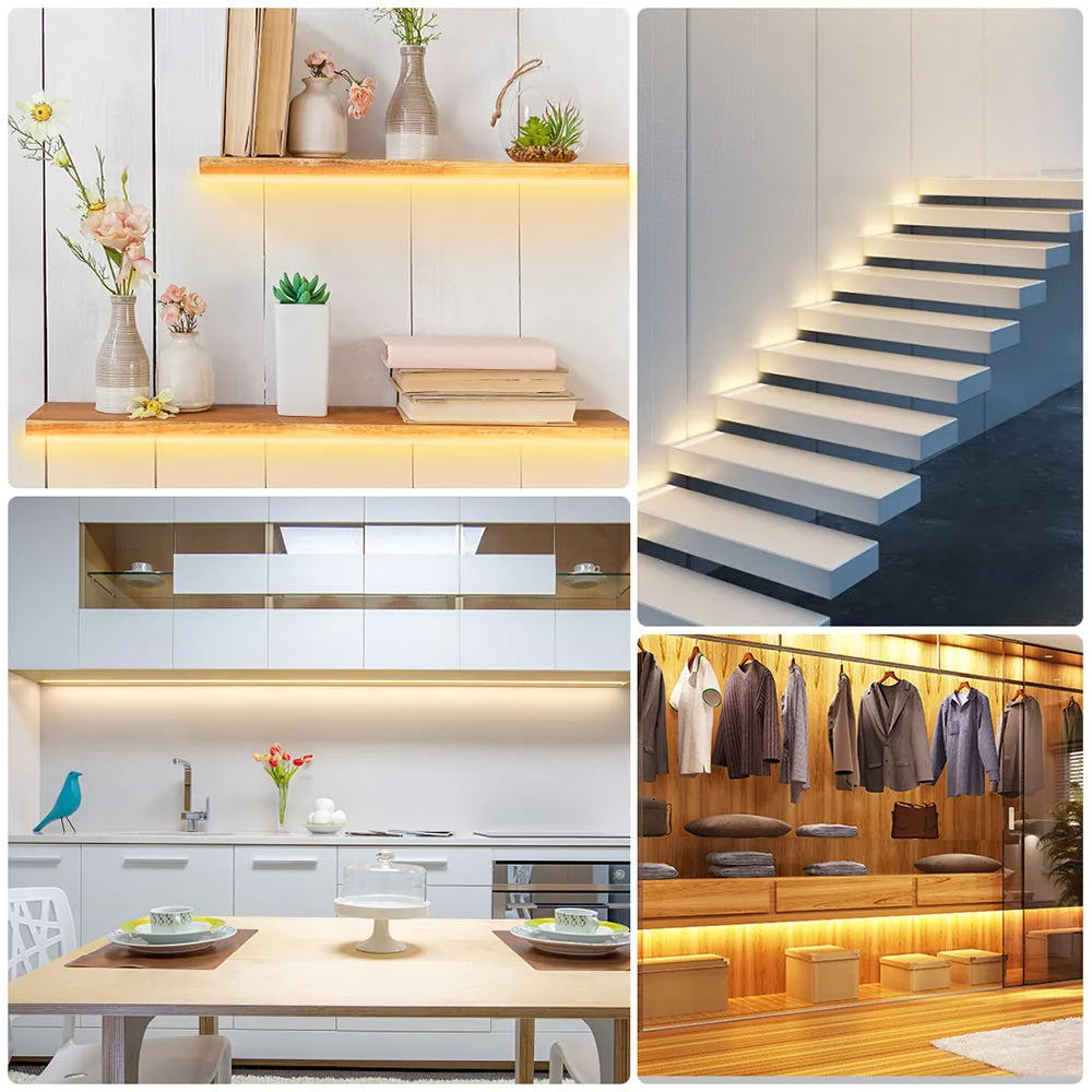FCOB Side View LED Strip Light Bright Flexible FOB COB RA90 Warm Nature Cool White Linear Dimmable DC24V