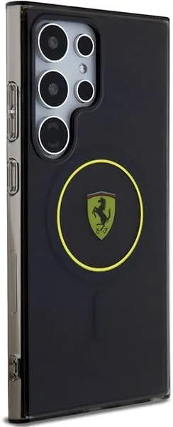 Ferrari IML Smoked Inner Circle Line Hard Case with MagSafe for Samsung Galaxy S24 Ultra 6.8" Black - FEHMS24LU3SMY