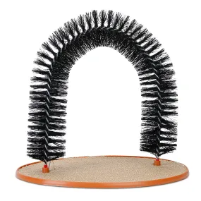 Fresh Fab Finds Cat Arch Self Groomer Cat Massaging Brush Scratching Pads Toys W/ Catnip For Controlling Shedding Healthy Fur Claws