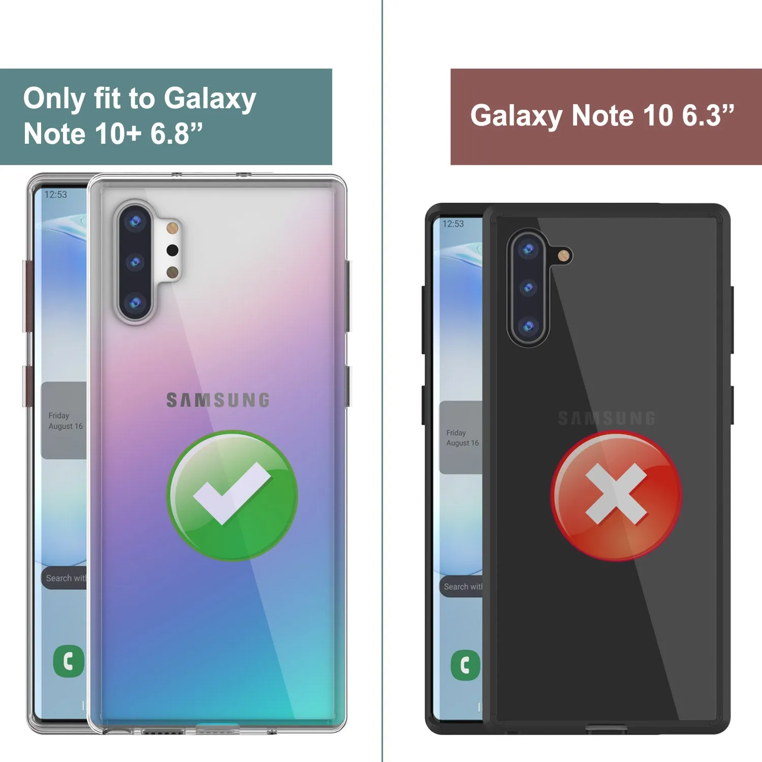 Galaxy Note 10  Plus Punkcase Lucid-2.0 Series Slim Fit Armor Clear Case Cover