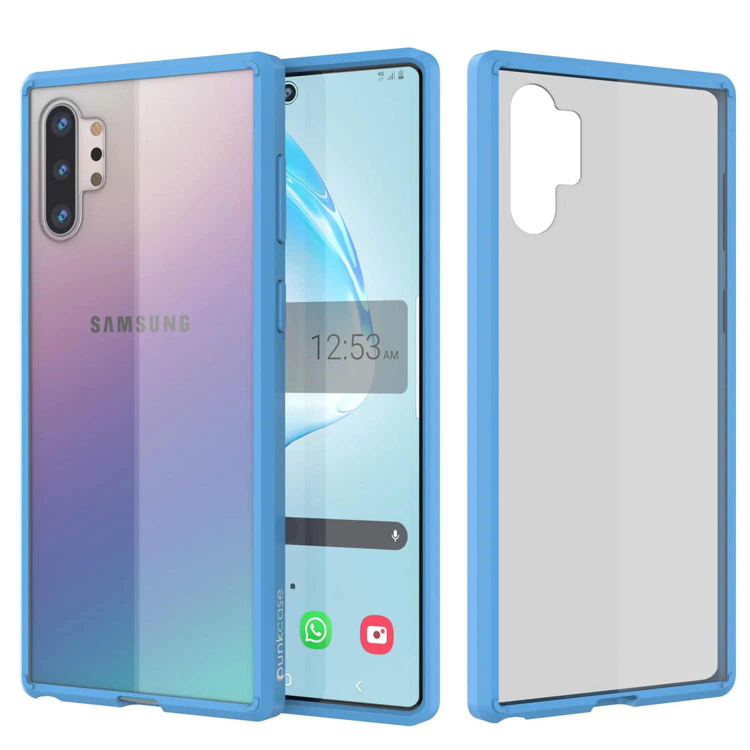 Galaxy Note 10  Plus Punkcase Lucid-2.0 Series Slim Fit Armor Light Blue Case Cover