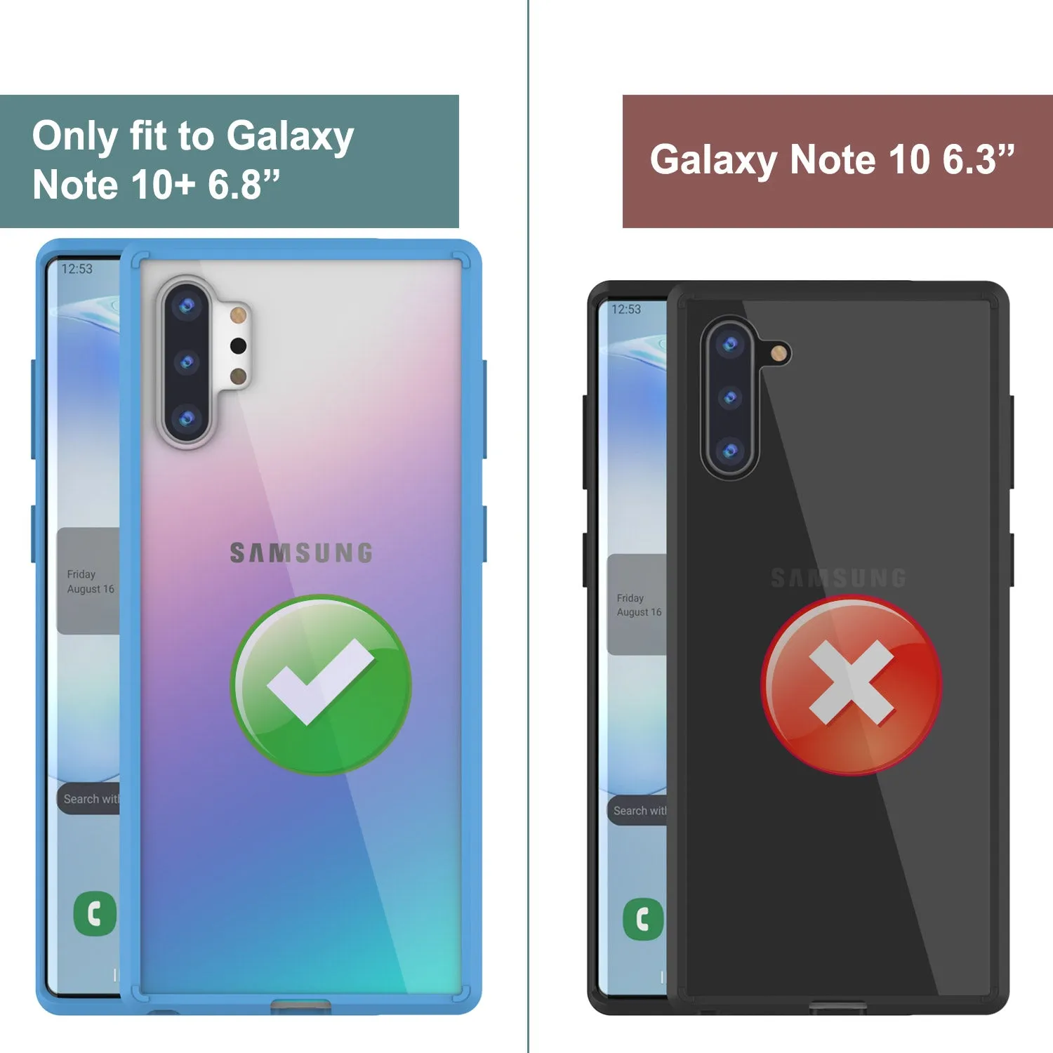 Galaxy Note 10  Plus Punkcase Lucid-2.0 Series Slim Fit Armor Light Blue Case Cover
