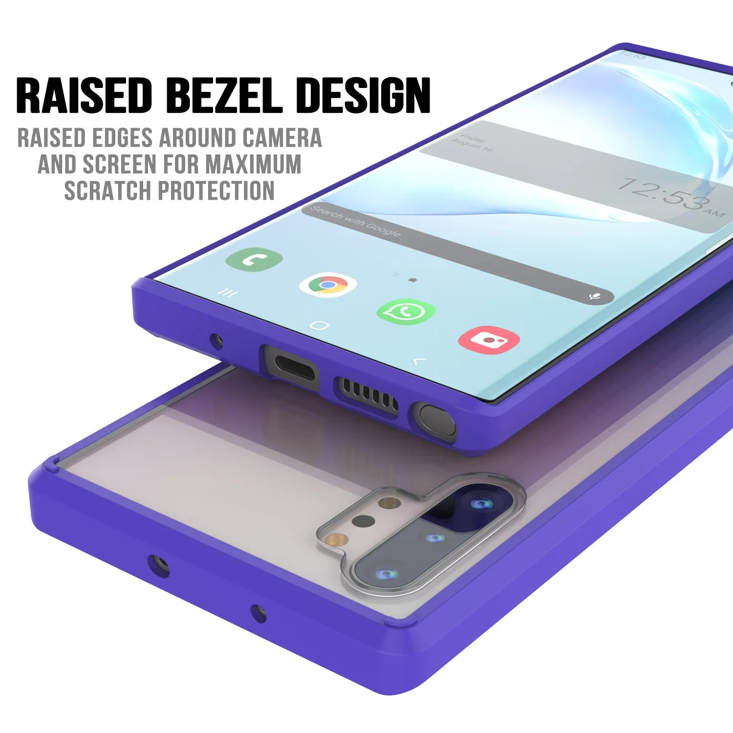 Galaxy Note 10  Plus Punkcase Lucid-2.0 Series Slim Fit Armor Purple Case Cover