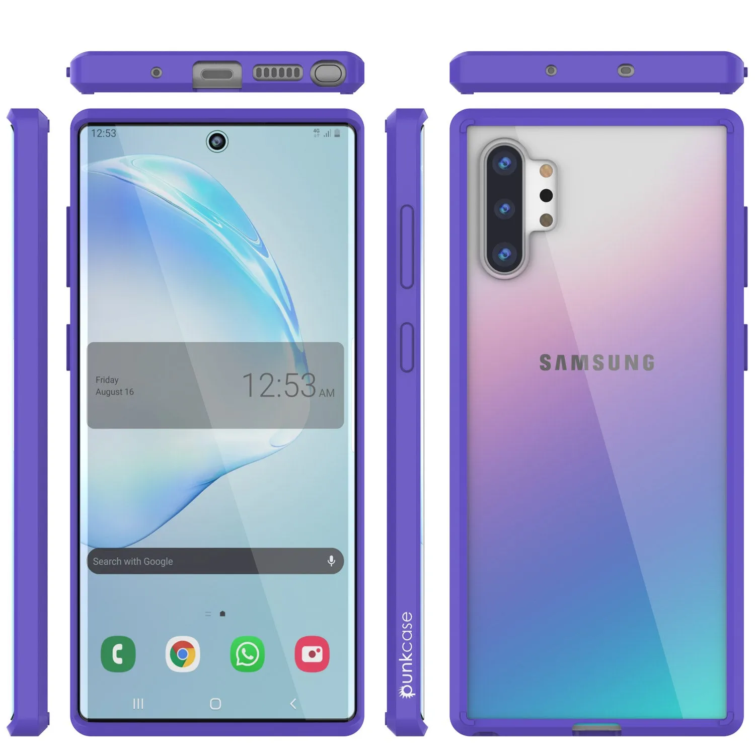 Galaxy Note 10  Plus Punkcase Lucid-2.0 Series Slim Fit Armor Purple Case Cover