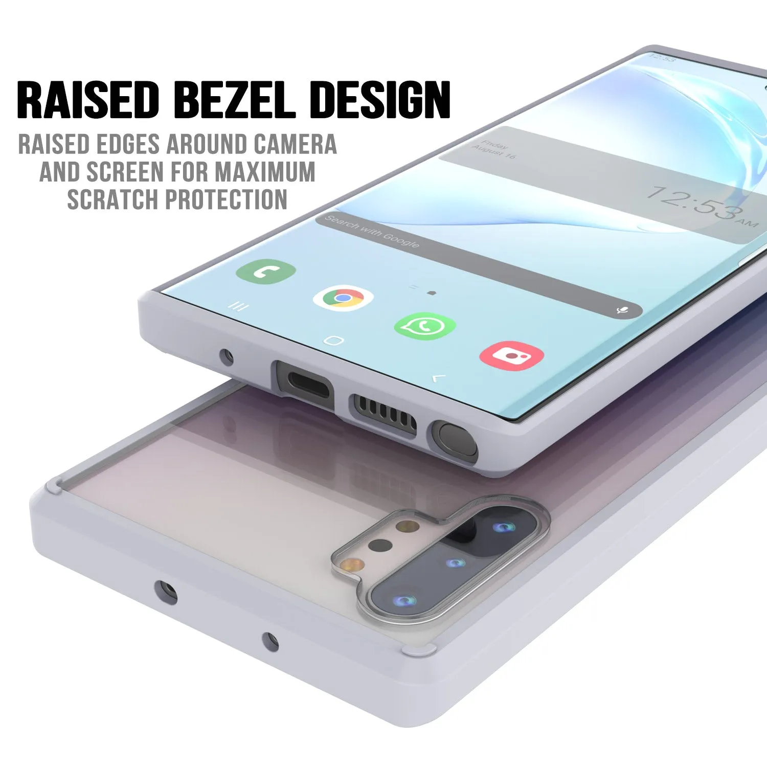 Galaxy Note 10  Plus Punkcase Lucid-2.0 Series Slim Fit Armor White Case Cover