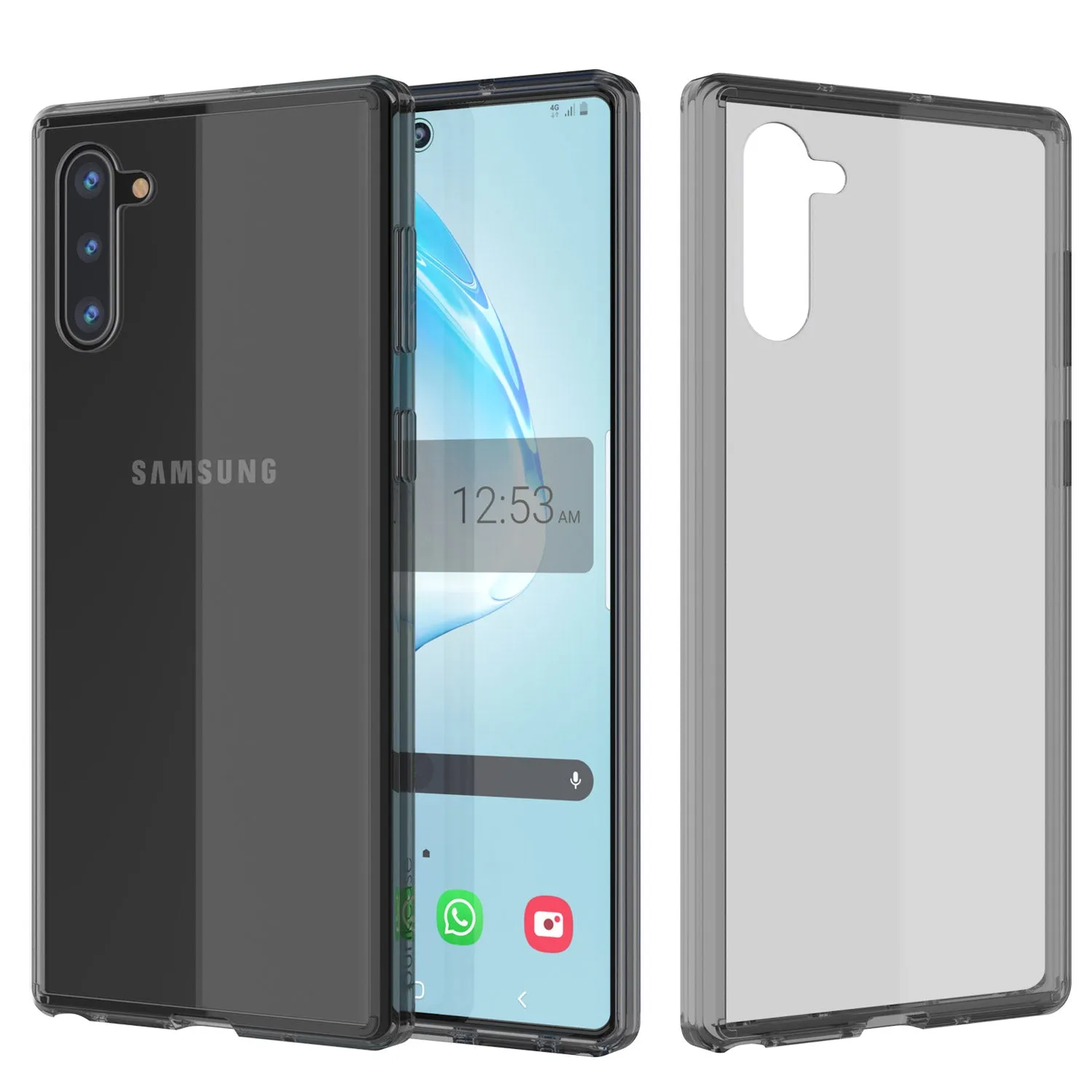 Galaxy Note 10 Punkcase Lucid-2.0 Series Slim Fit Armor Crystal Black Case Cover
