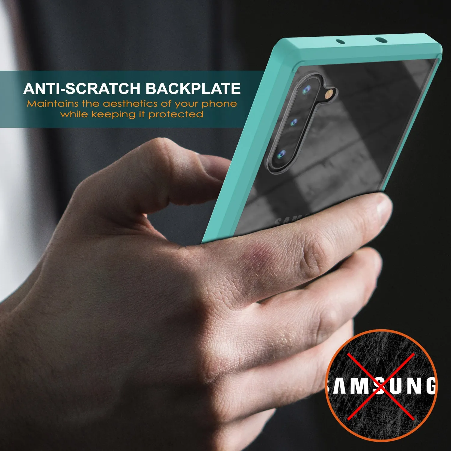 Galaxy Note 10 Punkcase Lucid-2.0 Series Slim Fit Armor Teal Case Cover
