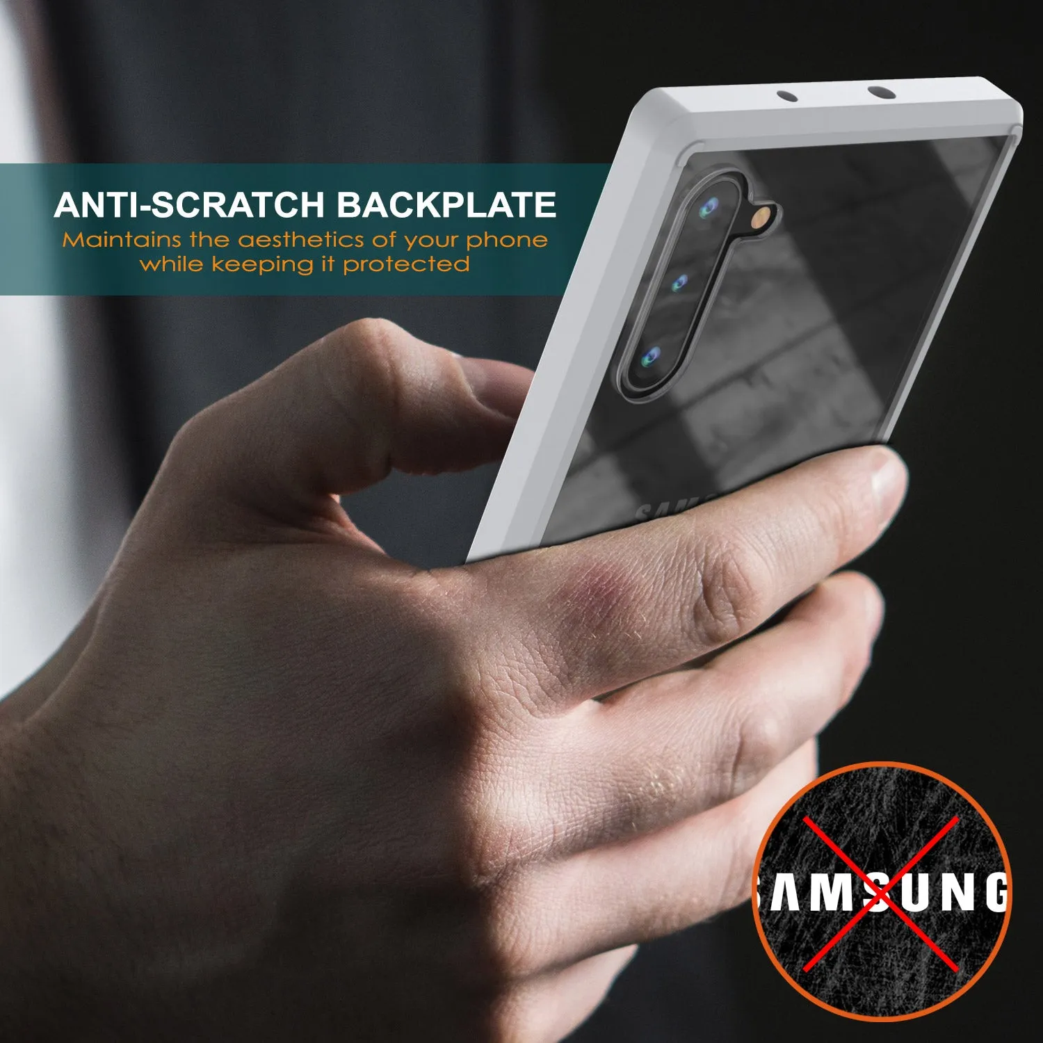 Galaxy Note 10 Punkcase Lucid-2.0 Series Slim Fit Armor White Case Cover