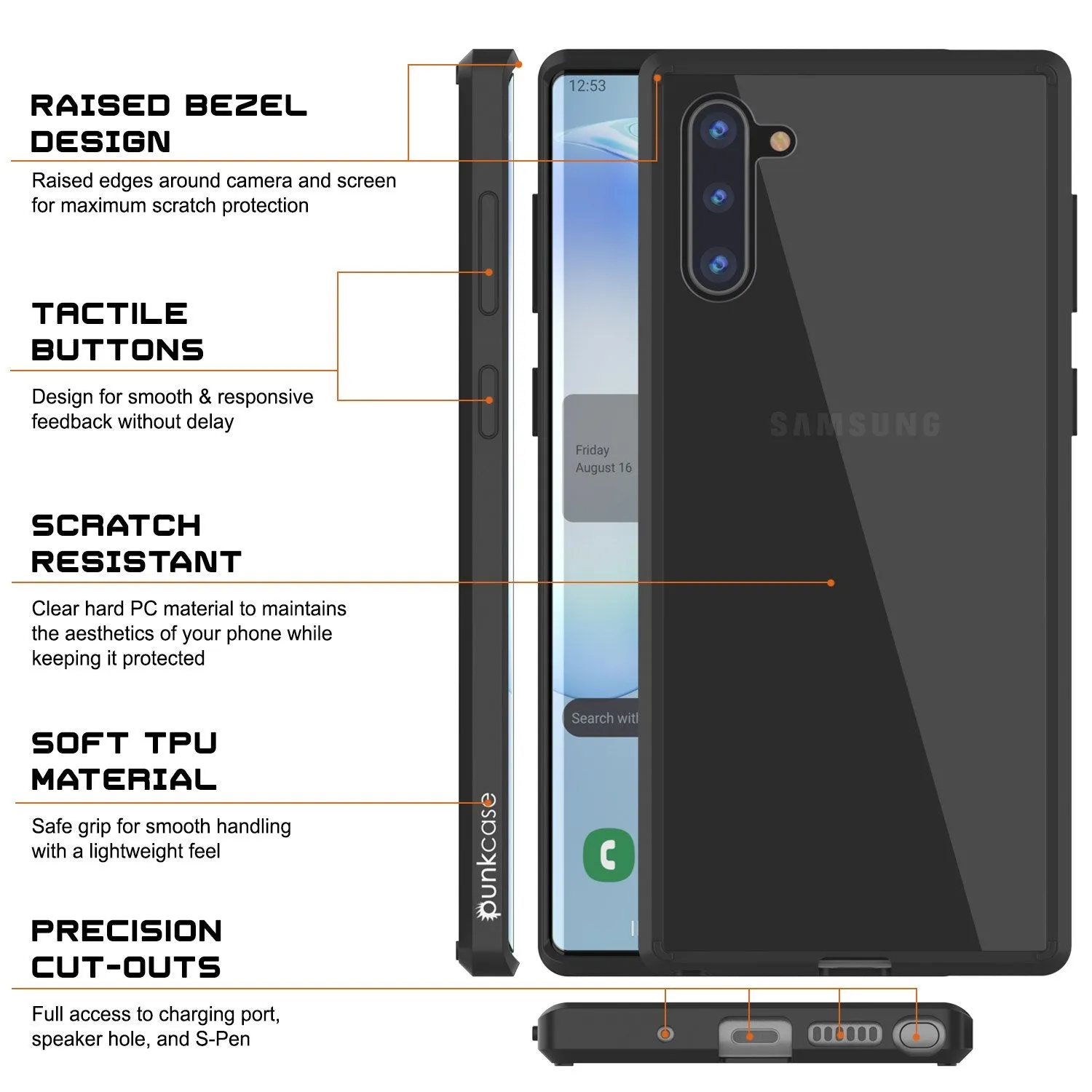 Galaxy Note 20 Punkcase Lucid-2.0 Series Slim Fit Armor Black Case Cover