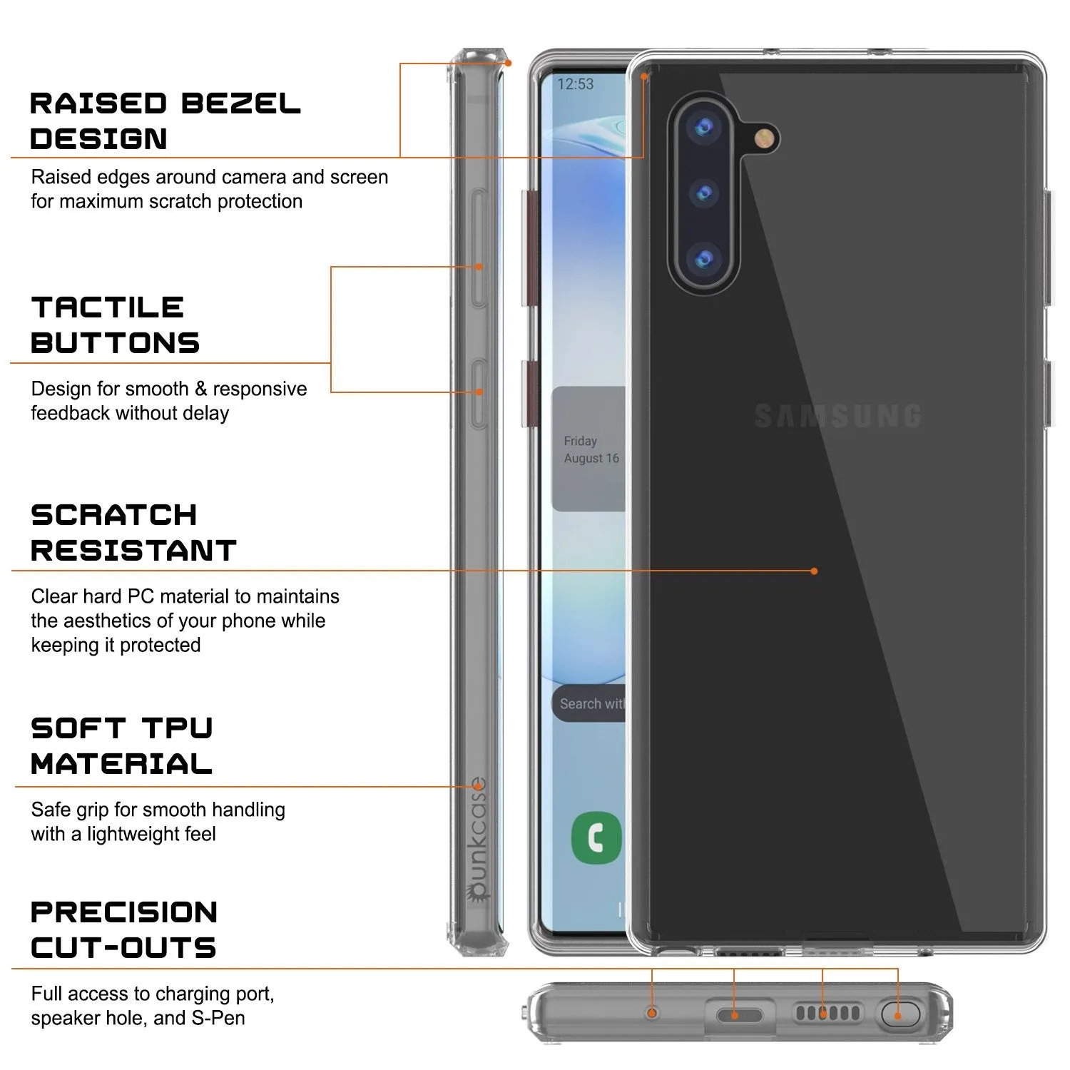 Galaxy Note 20 Punkcase Lucid-2.0 Series Slim Fit Armor Clear Case Cover