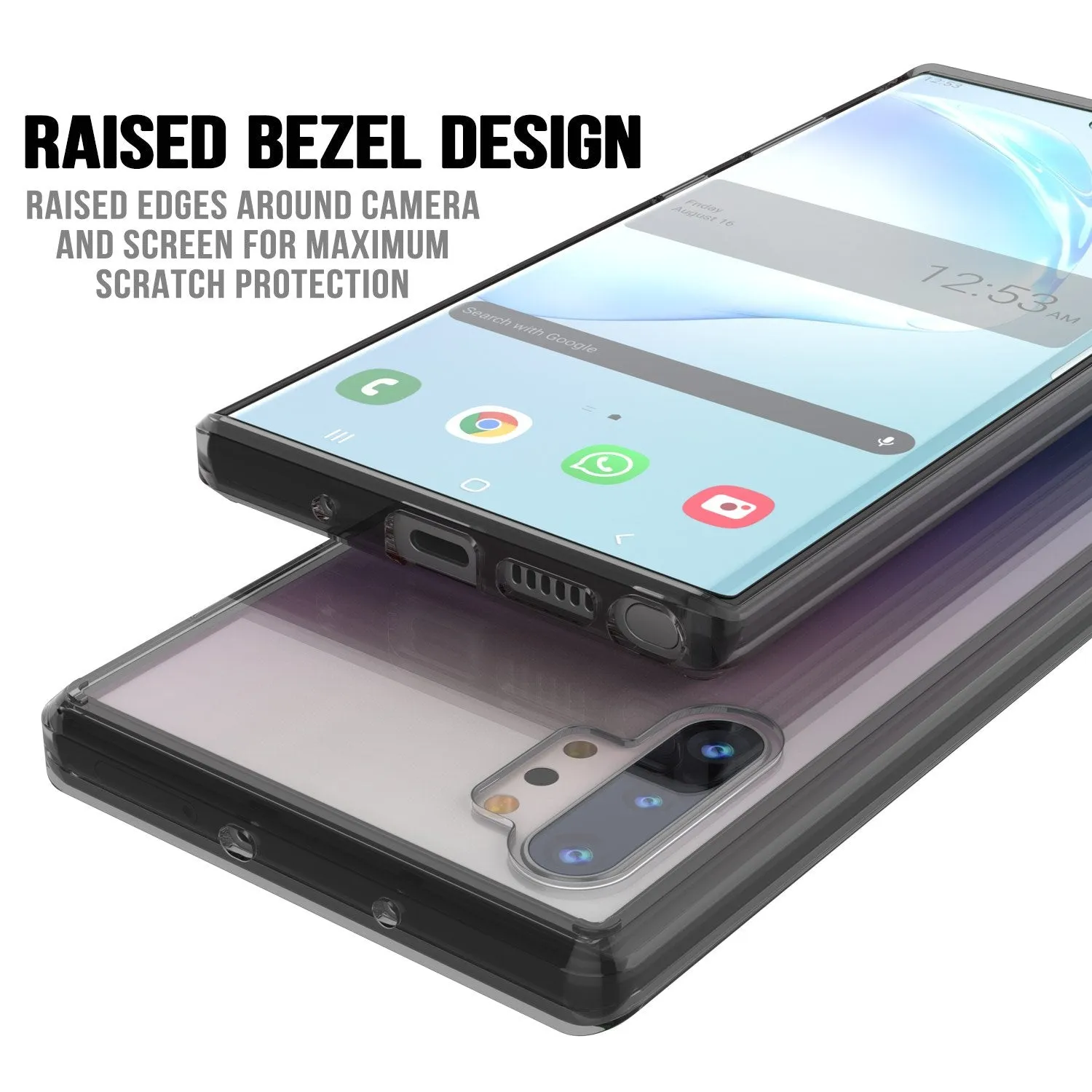 Galaxy Note 20 Ultra Punkcase Lucid-2.0 Series Slim Fit Armor Crystal Black Case Cover