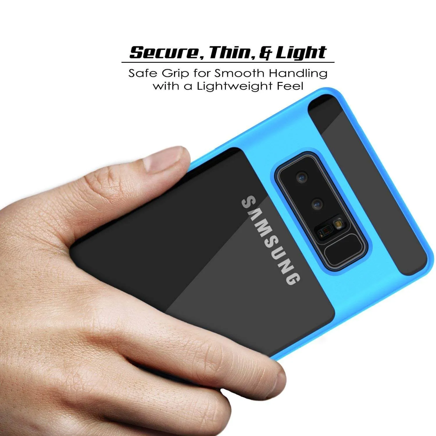 Galaxy Note 8 Lucid 3.0 Screen Protector W/ Anti-Shock Case [Blue]