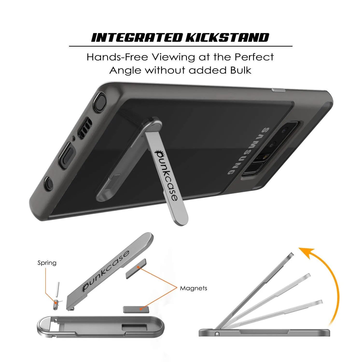 Galaxy Note 8 Lucid 3.0 Screen Protector W/ Anti-Shock Case [Grey]