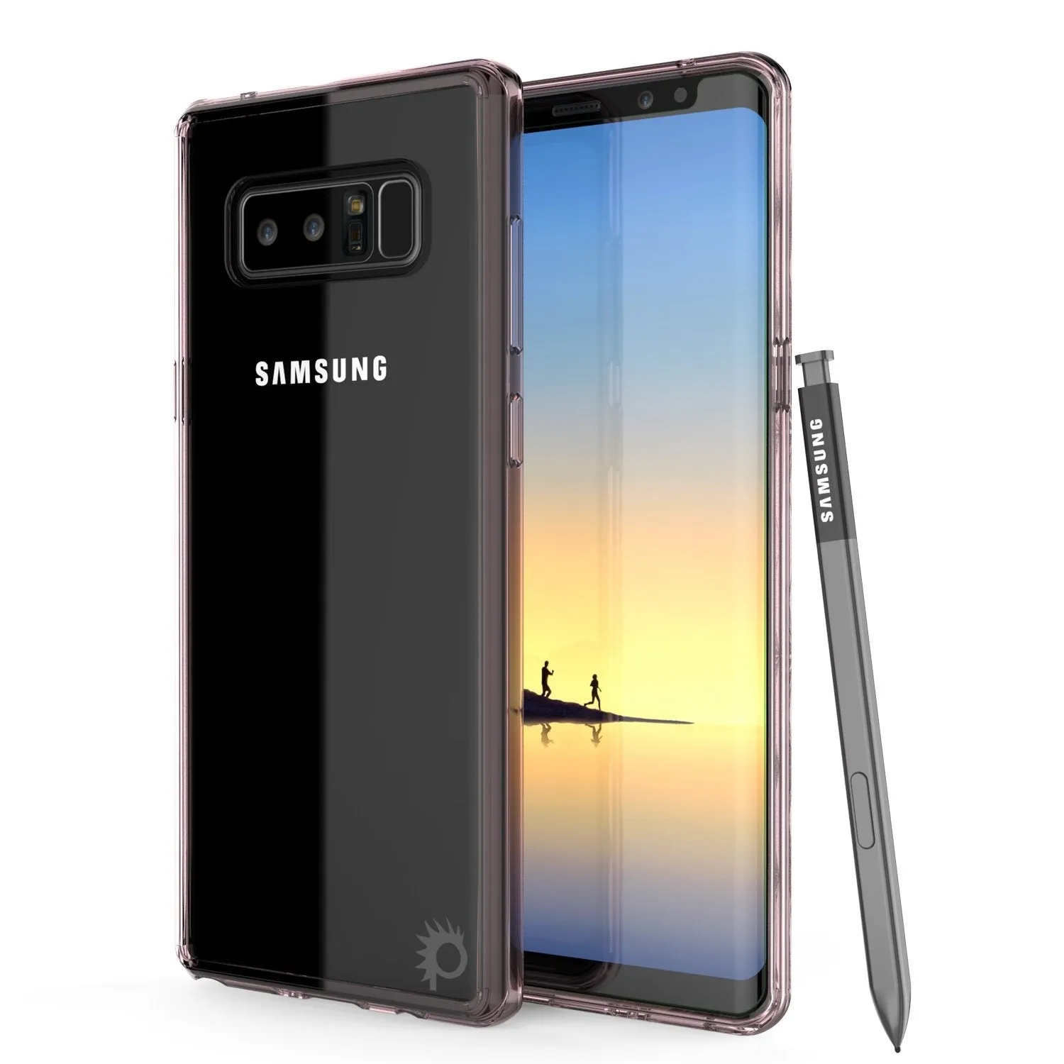 Galaxy Note 8 Screen Protector W/ Anti-Shock Proof Case [Crystal Pink]