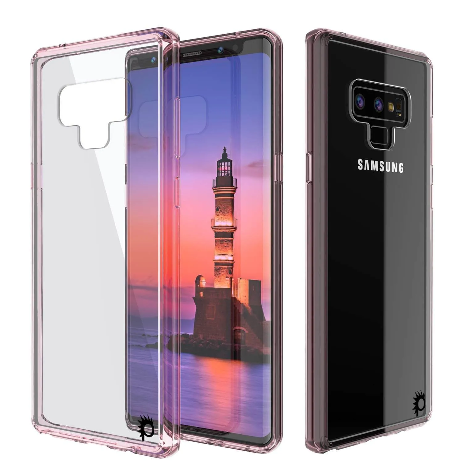 Galaxy Note 9 Punkcase Lucid-2.0 Series Slim Fit Armor Crystal Pink Case Cover